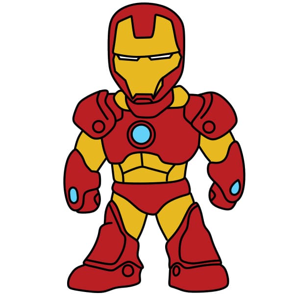 Hướng dẫn vẽ người sắt đơn giản - Bước 8