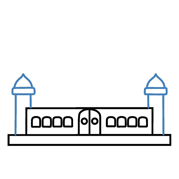 Hướng dẫn vẽ nhà thờ hồi giáo cổ điển. - Bước 4