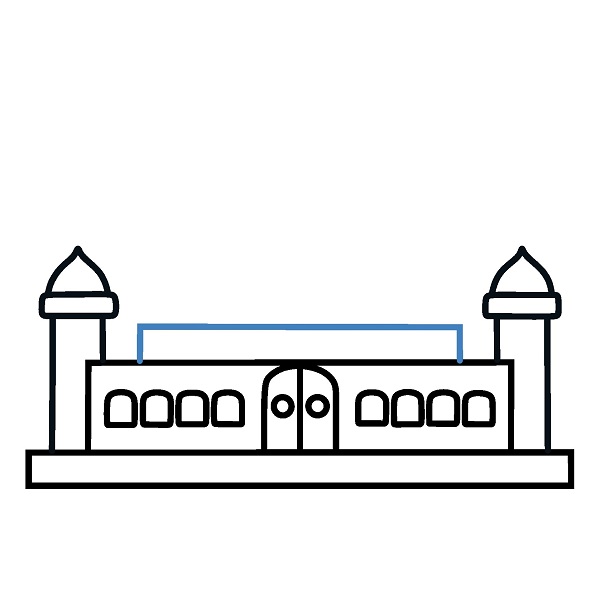 Hướng dẫn vẽ nhà thờ hồi giáo cổ điển. - Bước 5