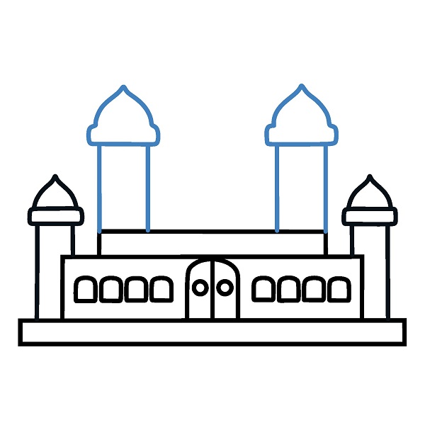 Hướng dẫn vẽ nhà thờ hồi giáo cổ điển. - Bước 6