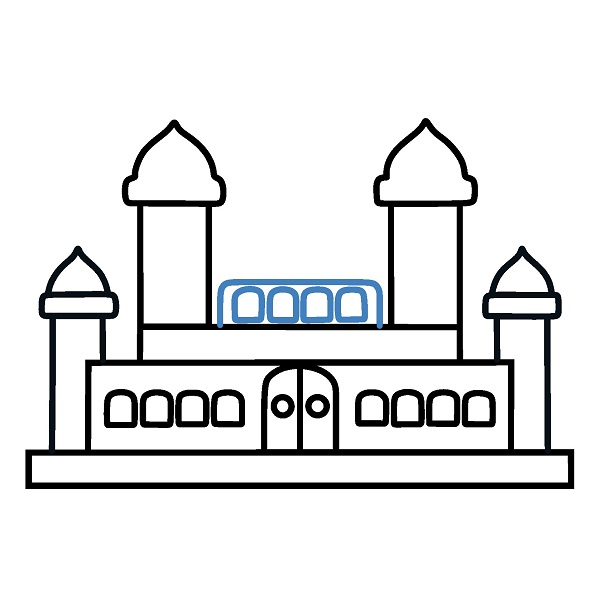 Hướng dẫn vẽ nhà thờ hồi giáo cổ điển. - Bước 7