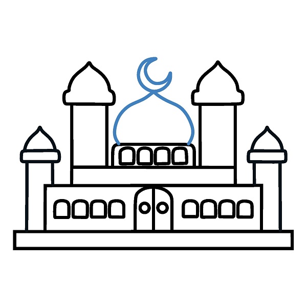 Hướng dẫn vẽ nhà thờ hồi giáo cổ điển. - Bước 8