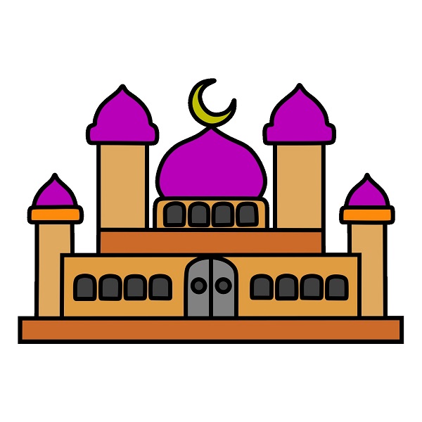 Hướng dẫn vẽ nhà thờ hồi giáo cổ điển. - Bước 9