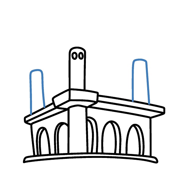 Hướng dẫn vẽ một nhà thờ hồi giáo nhỏ. - Bước 5