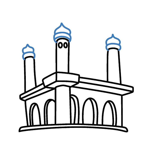 Hướng dẫn vẽ một nhà thờ hồi giáo nhỏ. - Bước 6
