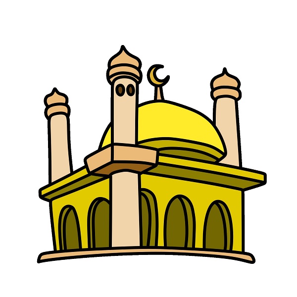 Hướng dẫn vẽ một nhà thờ hồi giáo nhỏ.