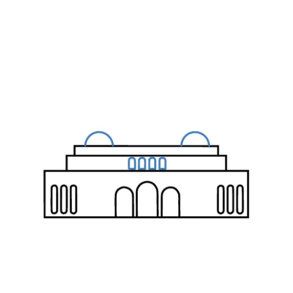 Hướng dẫn vẽ nhà thờ hồi giáo hiện đại. - Bước 4
