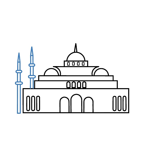 Hướng dẫn vẽ nhà thờ hồi giáo hiện đại. - Bước 7