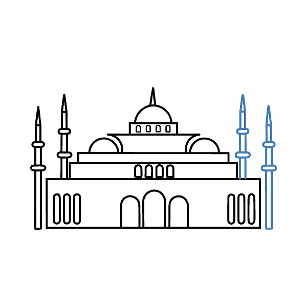 Hướng dẫn vẽ nhà thờ hồi giáo hiện đại. - Bước 8