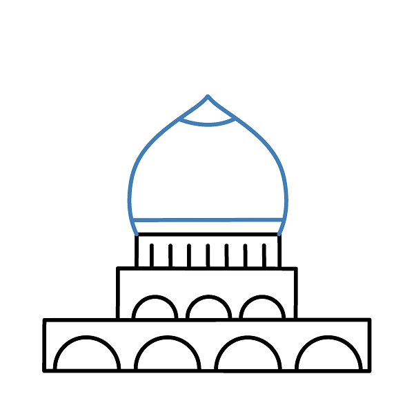 Hướng dẫn vẽ nhà thờ hồi giáo đẹp. - Bước 4