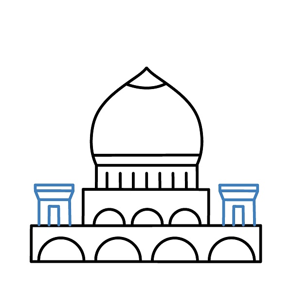 Hướng dẫn vẽ nhà thờ hồi giáo đẹp. - Bước 5