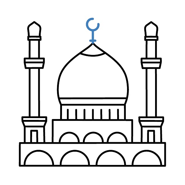 Hướng dẫn vẽ nhà thờ hồi giáo đẹp. - Bước 7