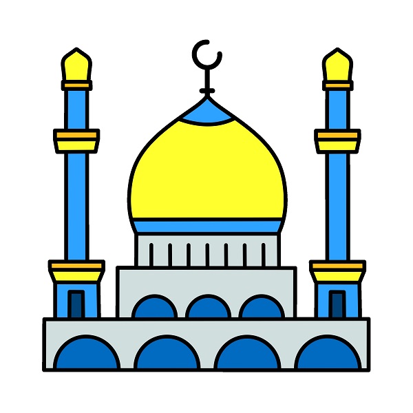 Hướng dẫn vẽ nhà thờ hồi giáo đẹp.