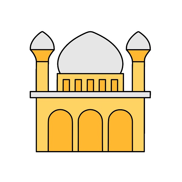 Cách vẽ nhà thờ hồi giáo