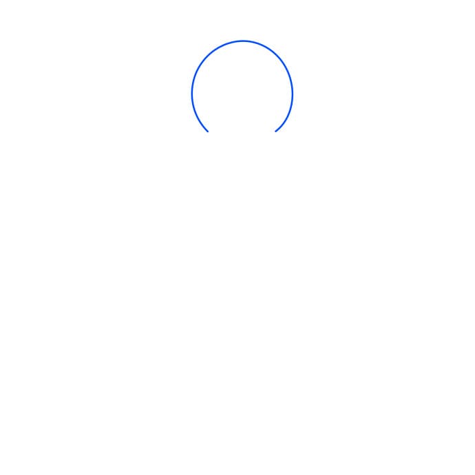 Hướng dẫn cách vẽ nhân vật Kaws đơn giản và đẹp cho bé - Bước 1