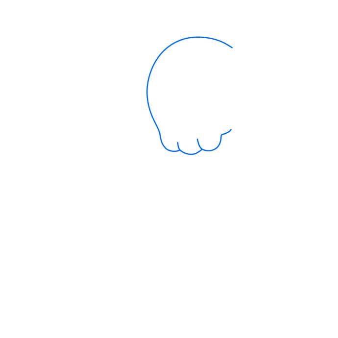 Hướng dẫn vẽ dễ dàng : nhân vật Kaws - Bước 1