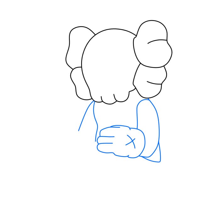 Hướng dẫn vẽ dễ dàng : nhân vật Kaws - Bước 3