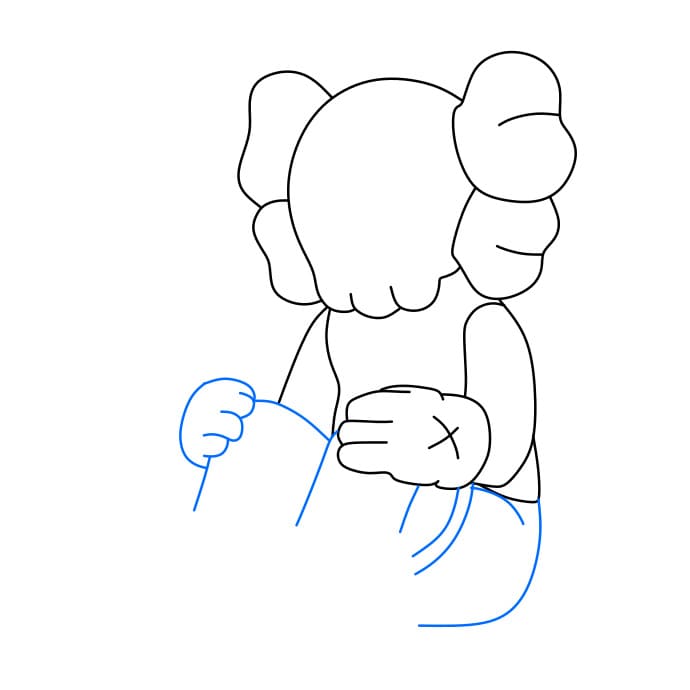 Hướng dẫn vẽ dễ dàng : nhân vật Kaws - Bước 4