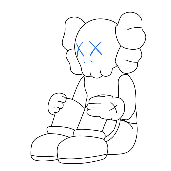 Hướng dẫn vẽ dễ dàng : nhân vật Kaws - Bước 6