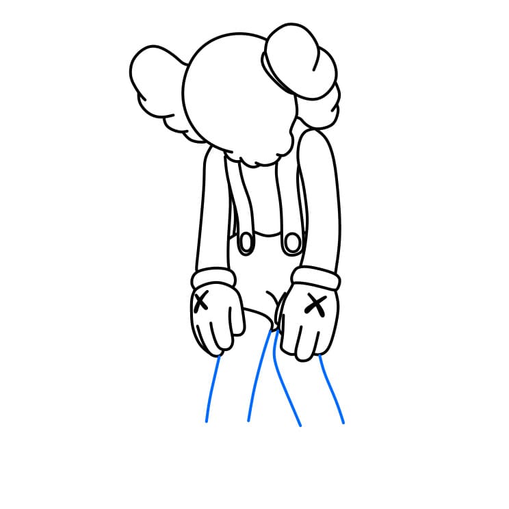 Hướng dẫn vẽ nhân vật Kaws đơn giản và đẹp - Bước 5