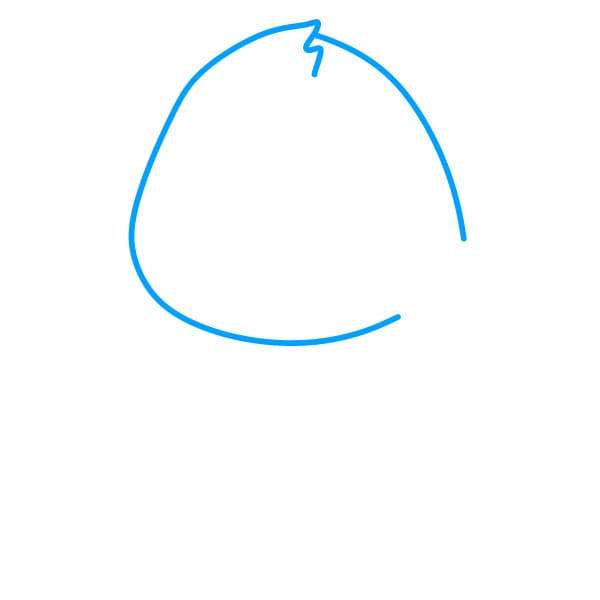 Hướng dẫn vẽ quái vật dễ thương - Bước 1