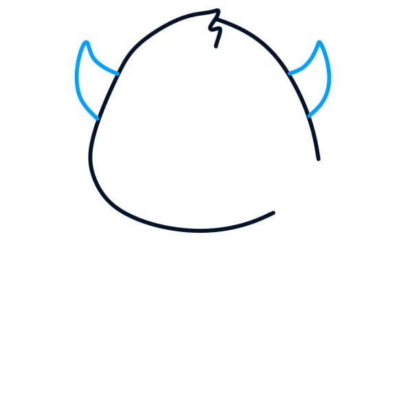 Hướng dẫn vẽ quái vật dễ thương - Bước 2