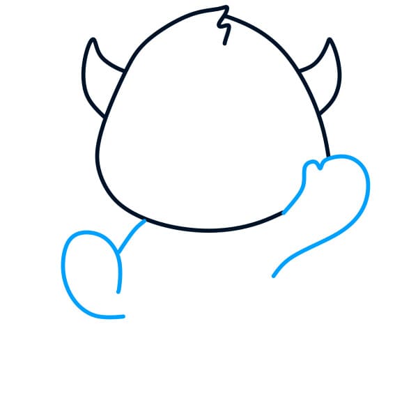 Hướng dẫn vẽ quái vật dễ thương - Bước 3