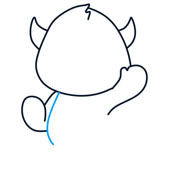 Hướng dẫn vẽ quái vật dễ thương - Bước 4