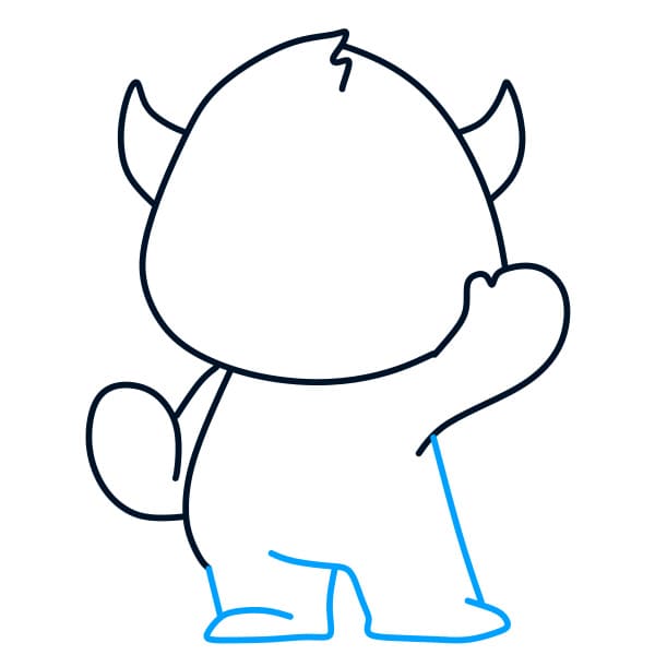 Hướng dẫn vẽ quái vật dễ thương - Bước 5