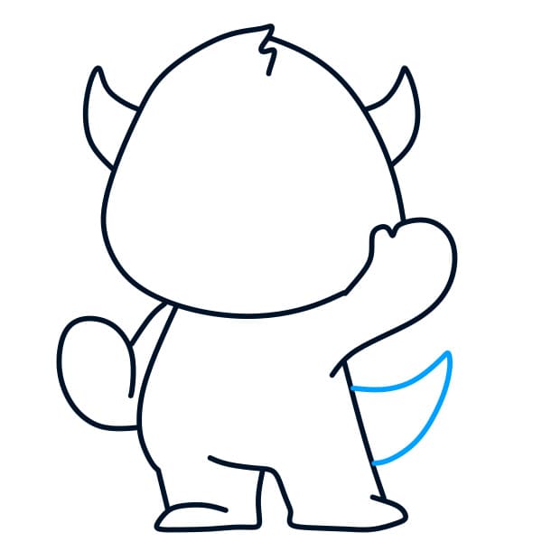 Hướng dẫn vẽ quái vật dễ thương - Bước 6