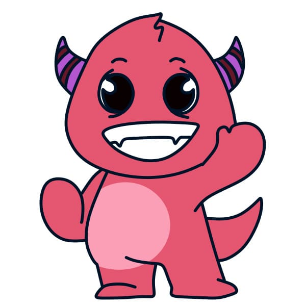 Hướng dẫn vẽ quái vật dễ thương