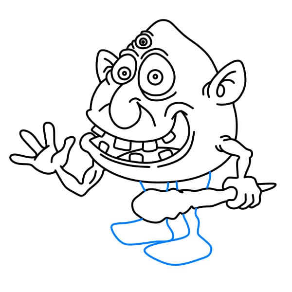 Hướng dẫn vẽ con quái vật xấu xí - Bước 11