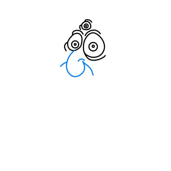 Hướng dẫn vẽ con quái vật xấu xí - Bước 4