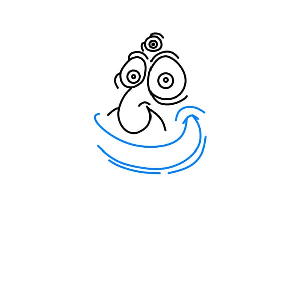 Hướng dẫn vẽ con quái vật xấu xí - Bước 5