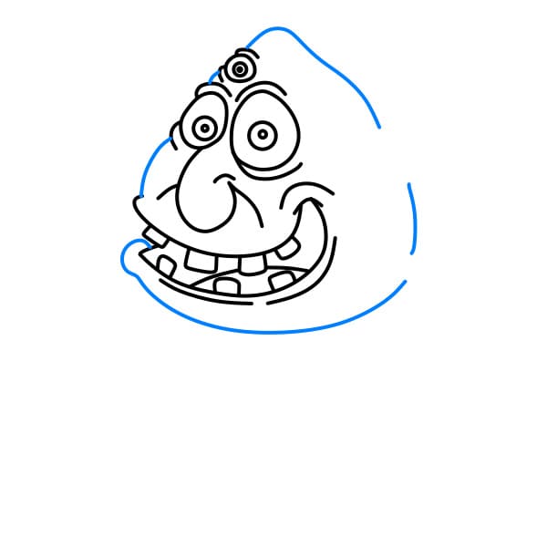 Hướng dẫn vẽ con quái vật xấu xí - Bước 7