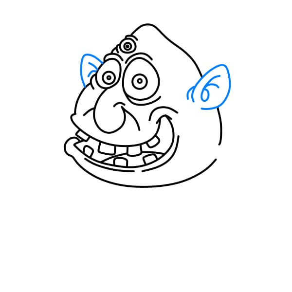 Hướng dẫn vẽ con quái vật xấu xí - Bước 8