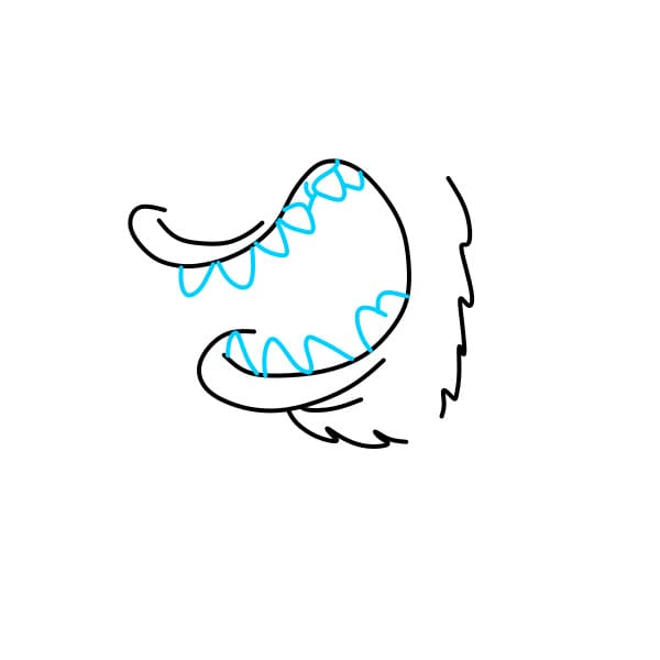 Hướng dẫn vẽ con quái vật hung dữ - Bước 3