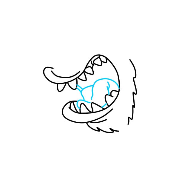 Hướng dẫn vẽ con quái vật hung dữ - Bước 4