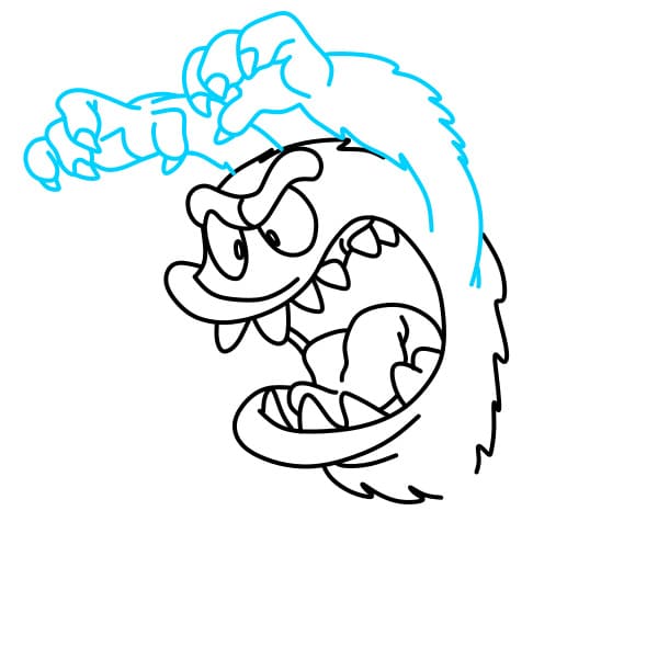 Hướng dẫn vẽ con quái vật hung dữ - Bước 7