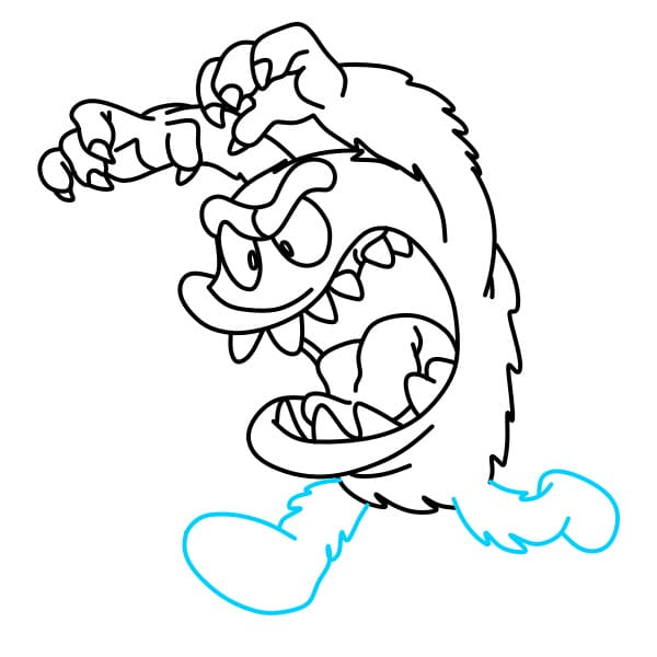 Hướng dẫn vẽ con quái vật hung dữ - Bước 8