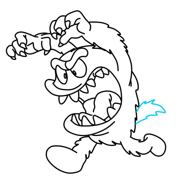 Hướng dẫn vẽ con quái vật hung dữ - Bước 9