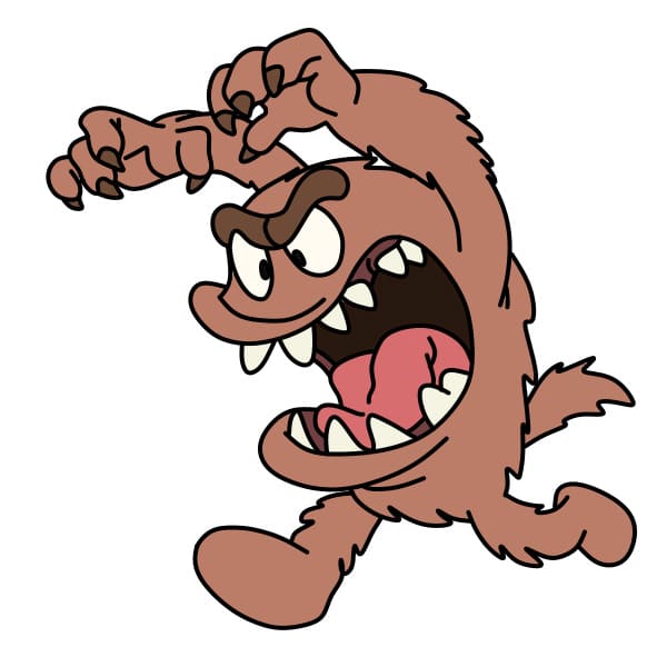 Hướng dẫn vẽ con quái vật hung dữ