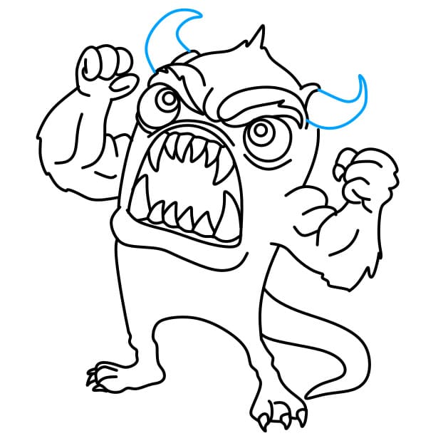 Hướng dẫn vẽ quái vật siêu khỏe - Bước 9