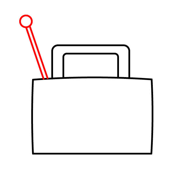 Hướng dẫn vẽ radio hoạt hình đơn giản dành cho người mới bắt đầu - Vẽ ăng-ten