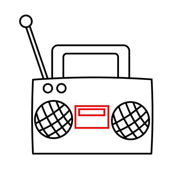 Hướng dẫn vẽ radio hoạt hình đơn giản dành cho người mới bắt đầu - Vẽ màn hình/ô chỉnh sóng