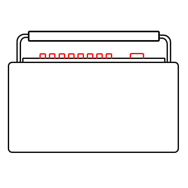 Hướng dẫn từng bước vẽ radio dành cho họa sĩ trẻ - Thêm các nút điều khiển băng cassette