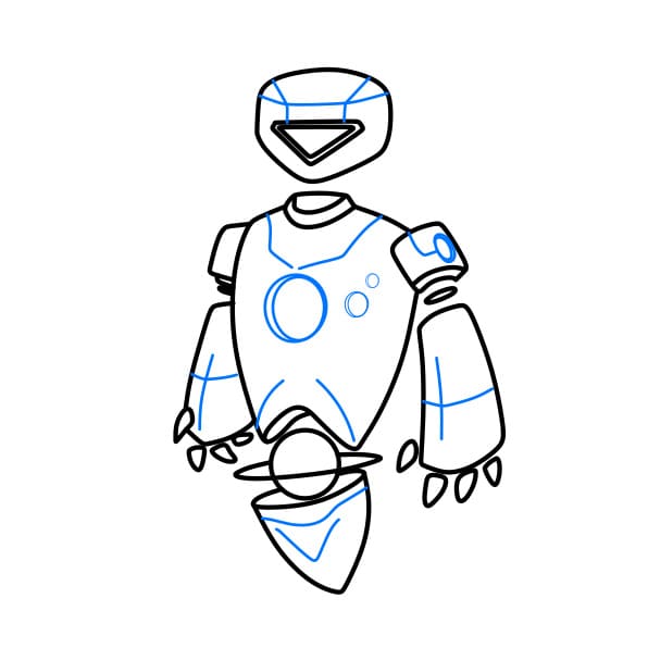 Hướng dẫn vẽ một chú Robot đến từ tương lai - Bước 7