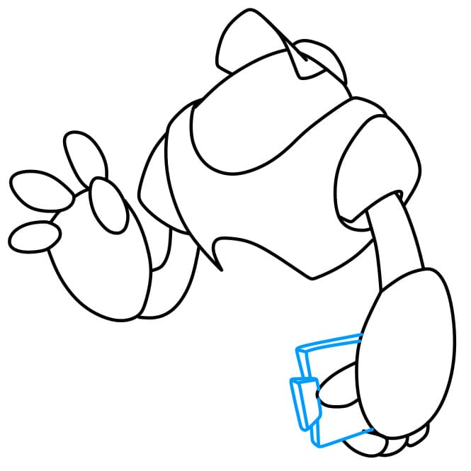 Hướng dẫn vẽ chú Robot giao hàng thân thiện cho bé - Bước 5