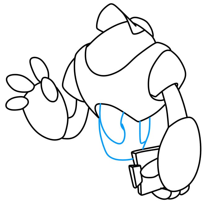 Hướng dẫn vẽ chú Robot giao hàng thân thiện cho bé - Bước 6