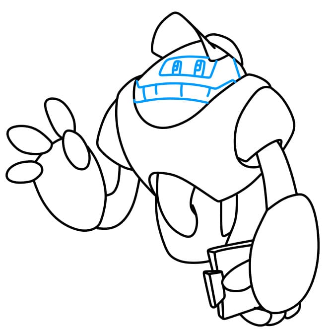 Hướng dẫn vẽ chú Robot giao hàng thân thiện cho bé - Bước 7